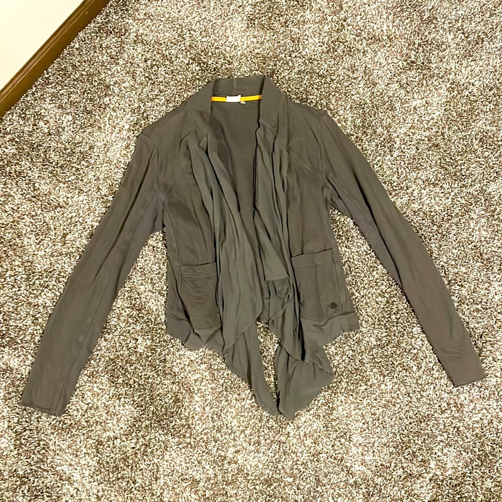 Army green cotton jacket/cardigan